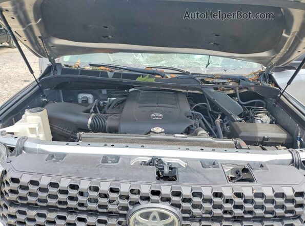 5TFRM5F10JX130040 2018 TOYOTA TUNDRA Серебряный Вид задней части салона