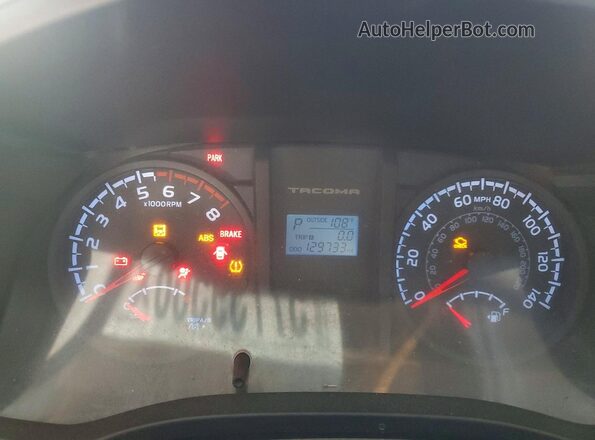 5TFRX5GN5GX065929 2016 TOYOTA TACOMA White Instrument cluster view