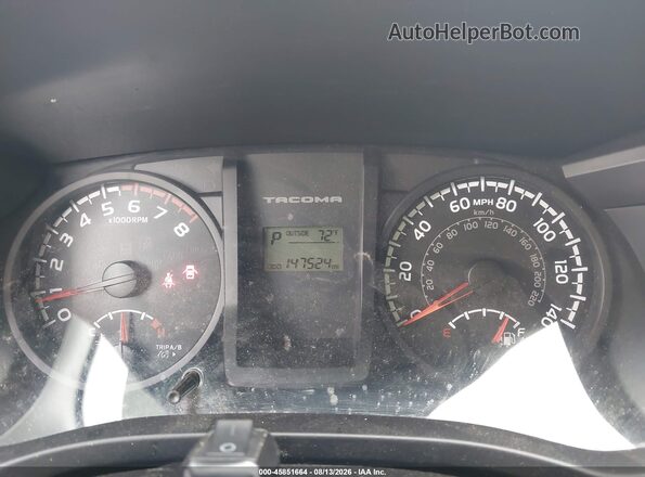 5TFSX5EN8GX045100 2016 TOYOTA TACOMA White Вид задніх сидінь