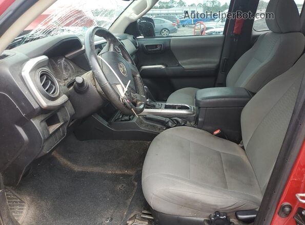 5TFSZ5AN8GX021203 2016 TOYOTA TACOMA Красный Вид салона спереди