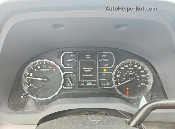 5TFUY5F18MX006293 2021 TOYOTA TUNDRA Gray Вид щитка приладів