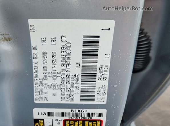 5TFUY5F18MX006293 2021 TOYOTA TUNDRA Gray Вид підкапотного простору