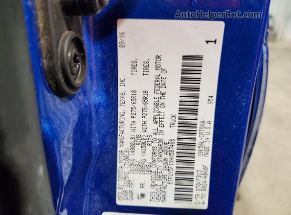 5TFUY5F19HX587485 2017 TOYOTA TUNDRA Blue ძრავის განყოფილების ხედი