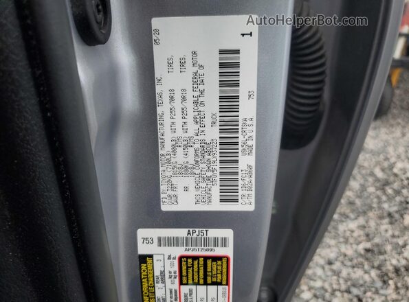 5TFUY5F19LX937223 2020 TOYOTA TUNDRA Серебряный Вид подкапотного пространства