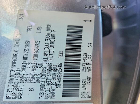5TFWA5DB2SX254416 2025 TOYOTA TUNDRA Серебряный 