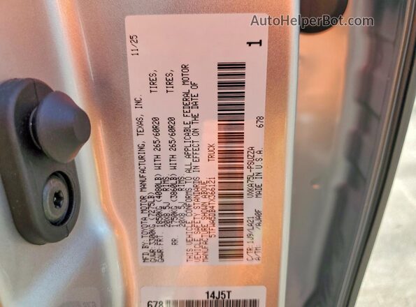 5TFWA5DB4TX366121 2026 TOYOTA TUNDRA Silver ძრავის განყოფილების ხედი