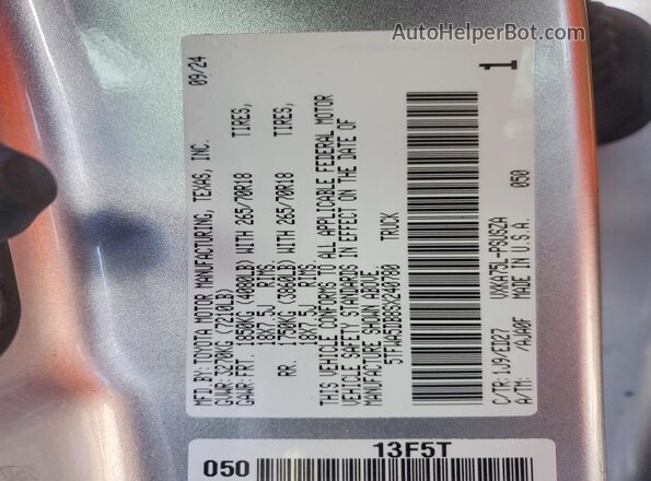 5TFWA5DB8SX240780 2025 TOYOTA TUNDRA Серебряный Вид подкапотного пространства