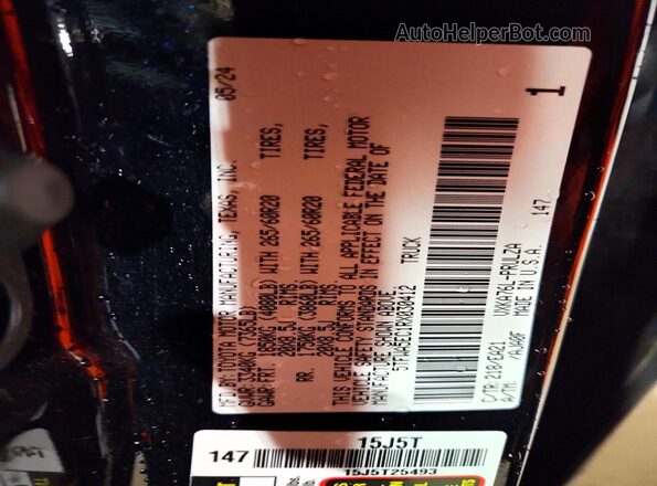 5TFWA5EC1RX030412 2024 TOYOTA TUNDRA Black Շարժիչի բաժամունքի տեսք