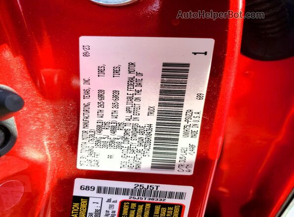 5TFWC5DB6RX043644 2024 TOYOTA TUNDRA Красный Вид подкапотного пространства