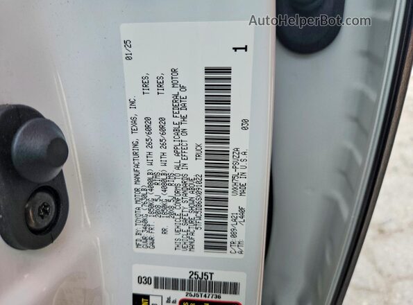 5TFWC5DB6SX091022 2025 TOYOTA TUNDRA White Vista del compartimento del motor