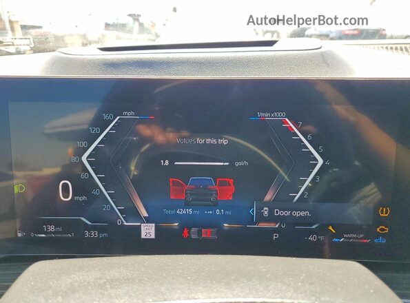 5UX13EU01R9U74727 2024 BMW X5 Black ხელსაწყოთა პანელის ხედი