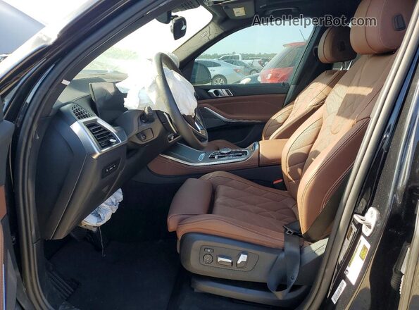 5UX13EU02S9W72707 2025 BMW X5 Black Widok wnętrza z przodu