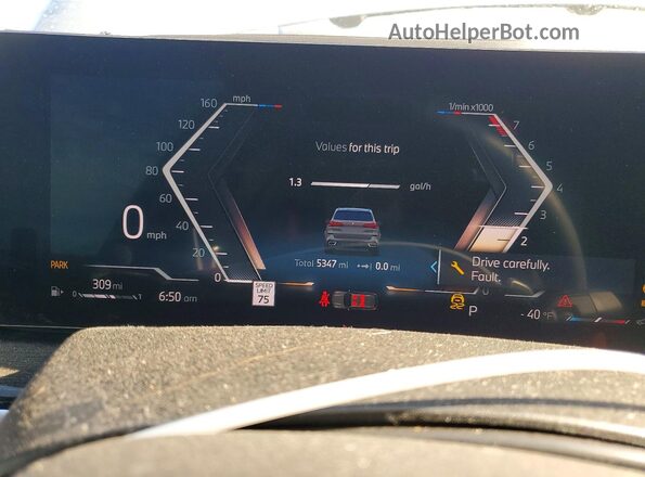 5UX13EU02T9306005 2026 BMW X5 Серый Вид щитка приборов