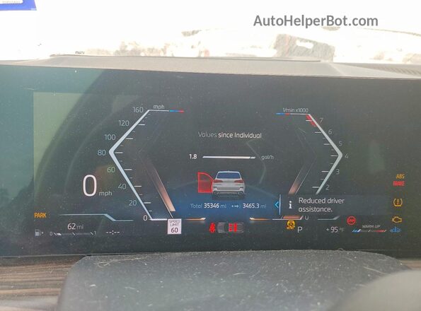 5UX13EU04R9S18694 2024 BMW X5 Белый Вид щитка приборов