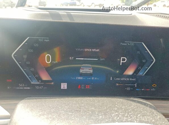 5UX23EM02P9N95347 2023 BMW X7 White Вид щитка приладів