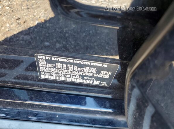5UX23EM02P9P36482 2023 BMW X7 Black ძრავის განყოფილების ხედი