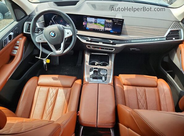 5UX23EM03S9Z99752 2025 BMW X7 Black Առջևի վահանակի տեսք
