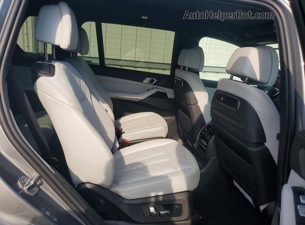 5UX23EM04P9R40684 2023 BMW X7 Gray Widok tylnych siedzeń