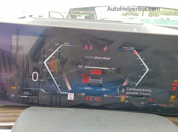 5UX23EM07P9N62750 2023 BMW X7 Gray Widok zestawu wskaźników