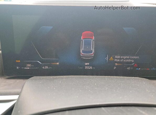 5UX23EU00R9V57005 2024 BMW X5 Gray Vista del cuadro de instrumentos