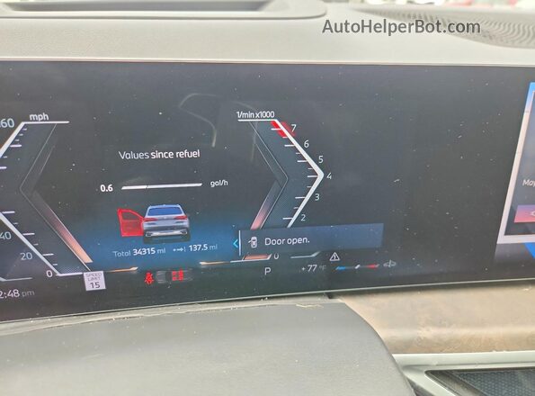 5UX23EU00S9Z59063 2025 BMW X5 Gray Вид щитка приладів