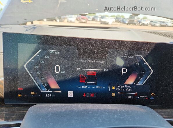 5UX23EU01R9V13885 2024 BMW X5 Black Вид щитка приладів