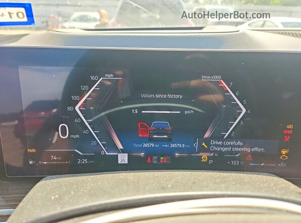 5UX23EU09S9Z50751 2025 BMW X5 Black Widok zestawu wskaźników