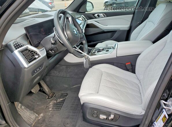 5UX23EU0XR9W06520 2024 BMW X5 Black Front interior view