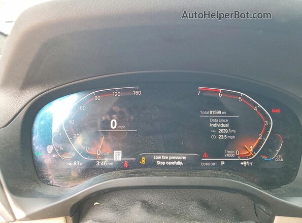 5UX2V1C05L9B46276 2020 BMW X4 Серый Вид щитка приборов