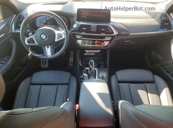 5UX2V1C08M9H97399 2021 BMW X4 White Dashboard view