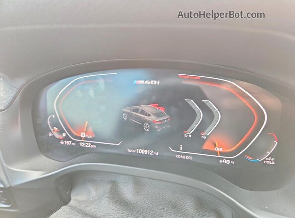 5UX2V5C01L9B12035 2020 BMW X4 Белый Вид щитка приборов