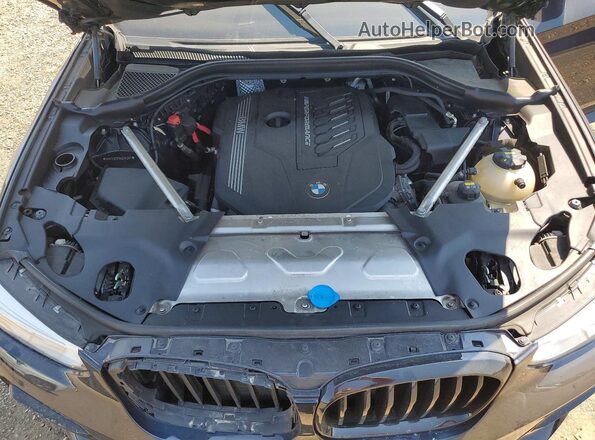 5UX2V5C01M9E81267 2021 BMW X4 Blue Вид підкапотного простору