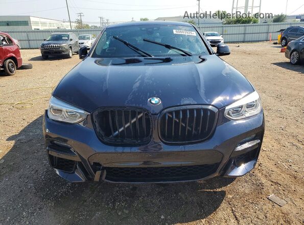 5UX2V5C01M9E81267 2021 BMW X4 Blue Вид спереду