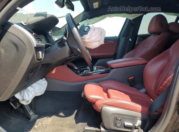 5UX2V5C01M9E81267 2021 BMW X4 Blue Вид салону спереду