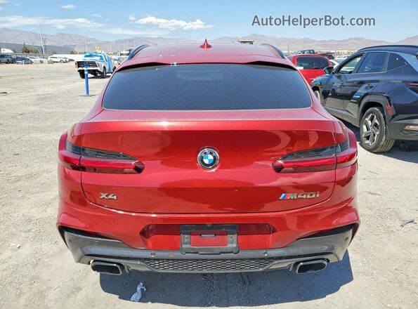 5UX2V5C03M9E83165 2021 BMW X4 Red Vista trasera
