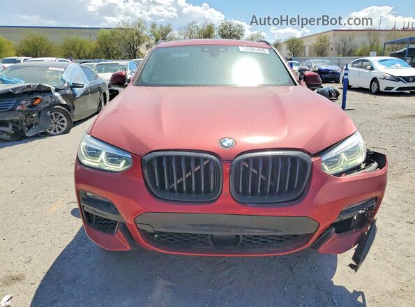 5UX2V5C03M9E83165 2021 BMW X4 Red Vista frontal