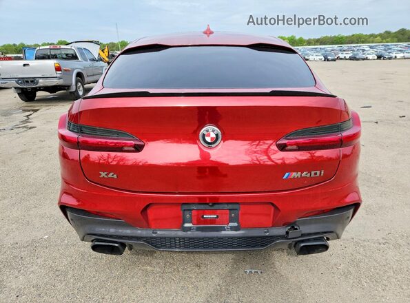 5UX2V5C0XM9F44706 2021 BMW X4 Red Rear view
