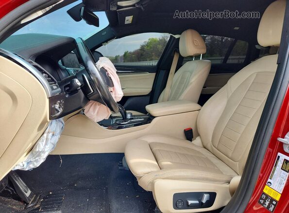 5UX2V5C0XM9F44706 2021 BMW X4 Red Front interior view