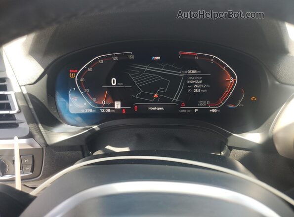 5UX33DT05P9N51925 2023 BMW X4 Black Սարքավորումների վահանակի տեսք