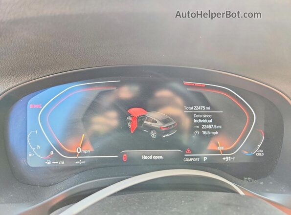 5UX33DT07R9V93371 2024 BMW X4 Серый Вид щитка приборов
