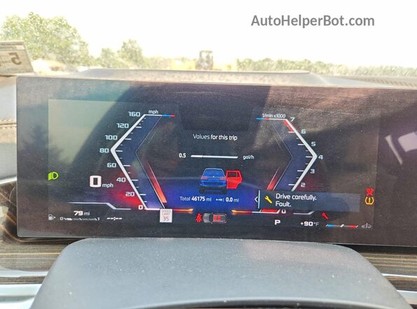 5UX33EM04S9W53049 2025 BMW X7 Blue Вид щитка приладів