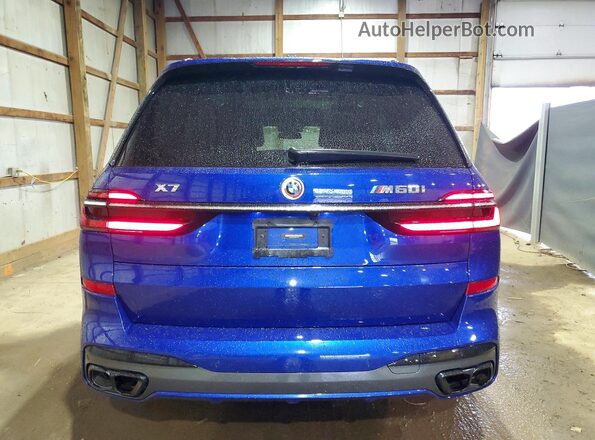 5UX33EM07P9P22727 2023 BMW X7 Синий Вид сзади