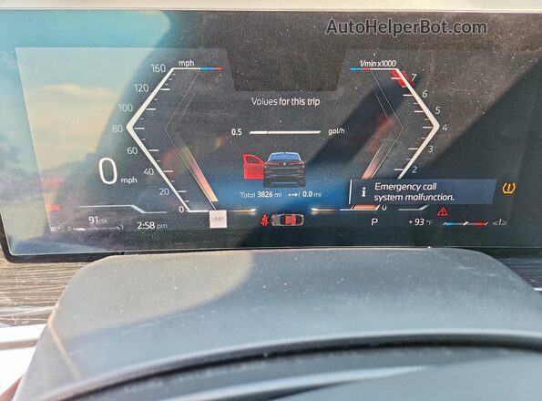 5UX33EX00S9Y25007 2025 BMW X6 Black Vista del cuadro de instrumentos