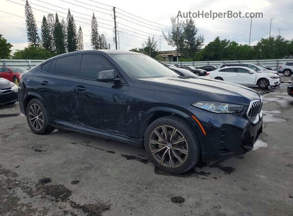 5UX33EX08R9V08764 2024 BMW X6 Blue Передня права чверть