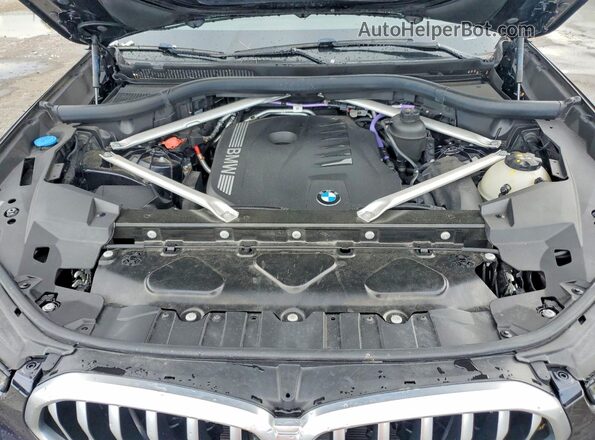 5UX33EX08R9V08764 2024 BMW X6 Blue Вид задньої частини салону