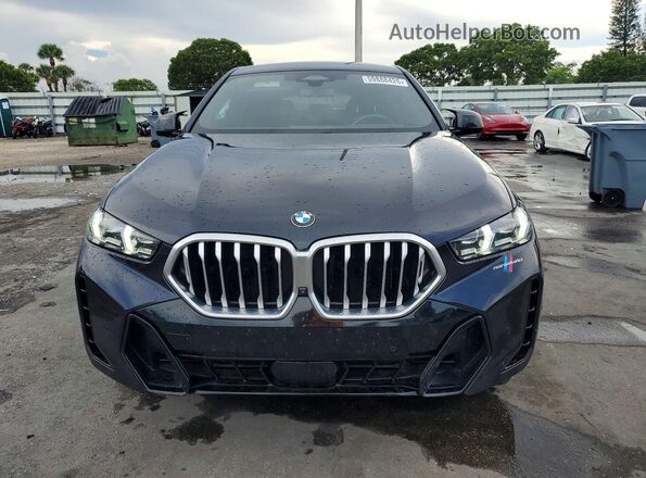 5UX33EX08R9V08764 2024 BMW X6 Blue Вид спереду