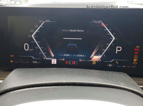5UX33EX08R9V08764 2024 BMW X6 Blue Вид щитка приладів
