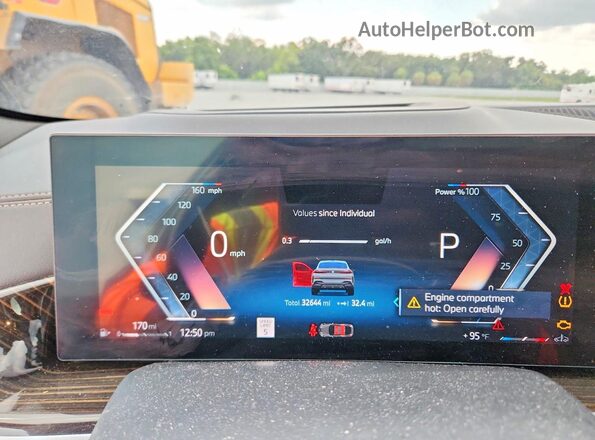5UX33EX0XS9X67133 2025 BMW X6 Gray Вид щитка приладів