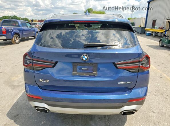 5UX43DP00N9K61037 2022 BMW X3 Blue უკანა ხედი