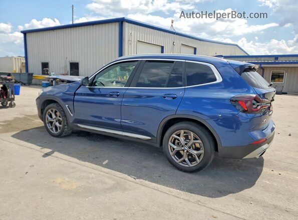 5UX43DP00N9K61037 2022 BMW X3 Blue უკანა მარცხენა